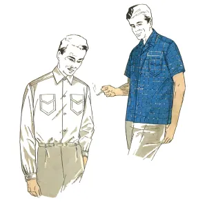 1950's Pattern, Men's Smart Sports Shirt - Chest 38" (96.5cm)