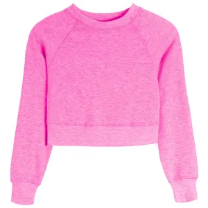 4-6x Soft Cloud Crop Crew Neck