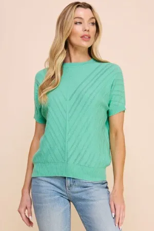 AE Soft Chevron Short Sleeve Top