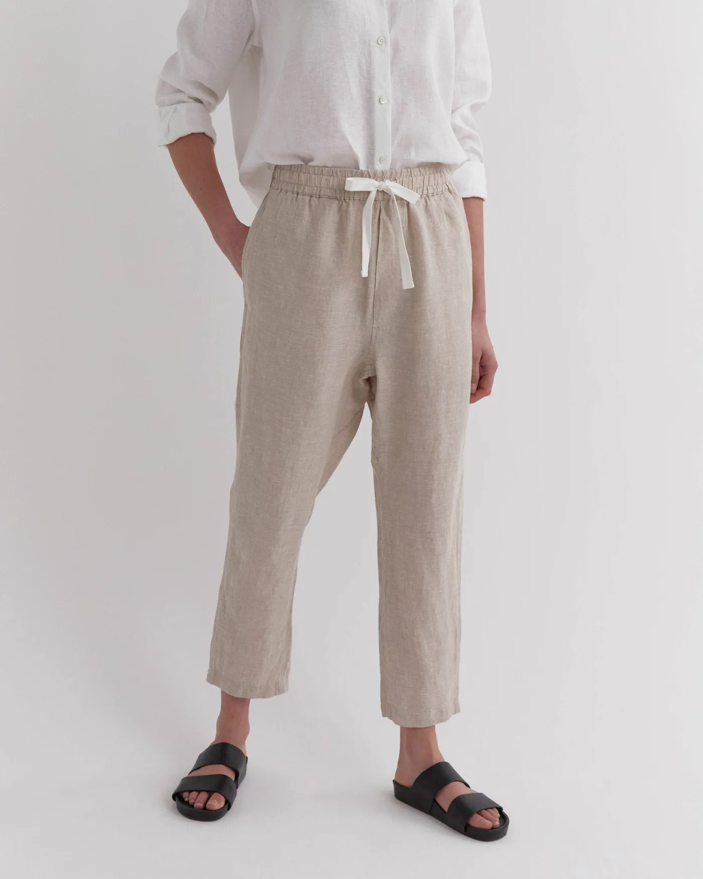 Anya Linen Pants Oat