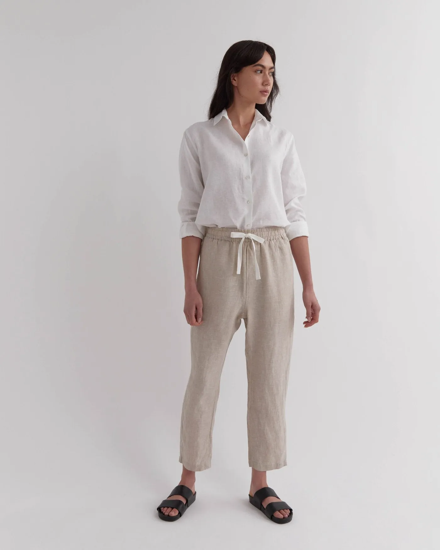 Anya Linen Pants Oat
