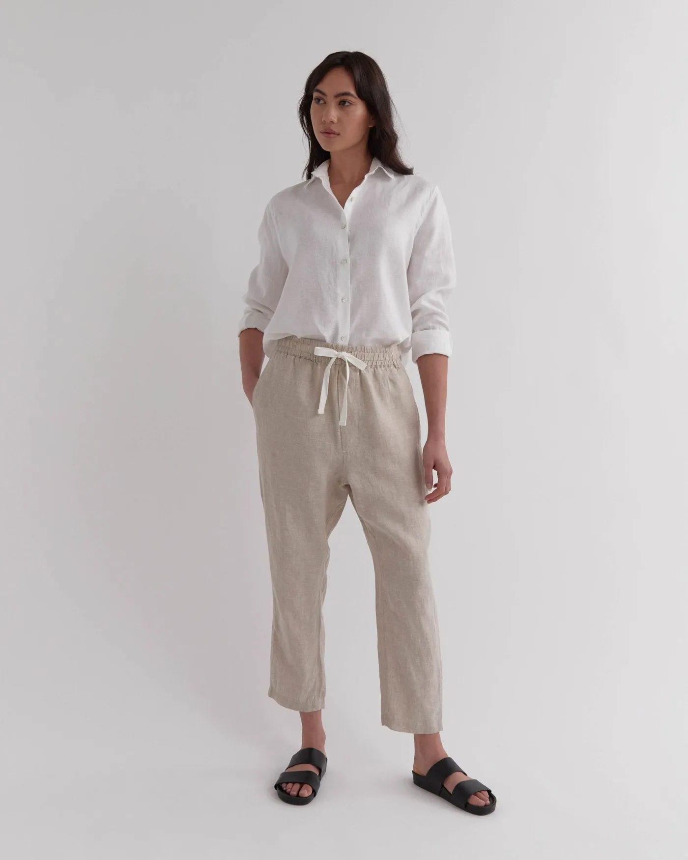 Anya Linen Pants Oat