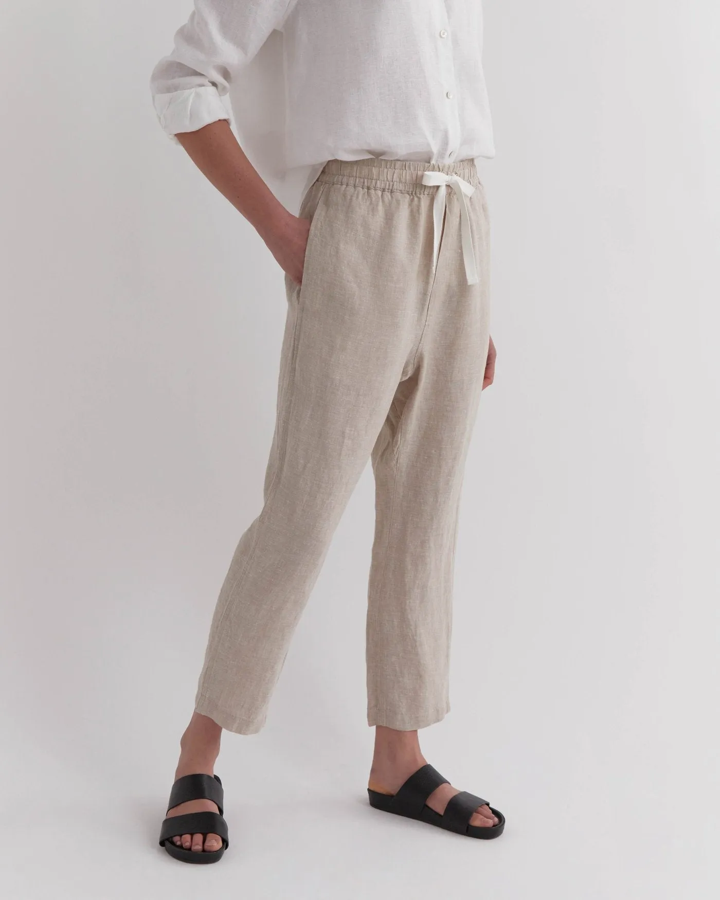 Anya Linen Pants Oat