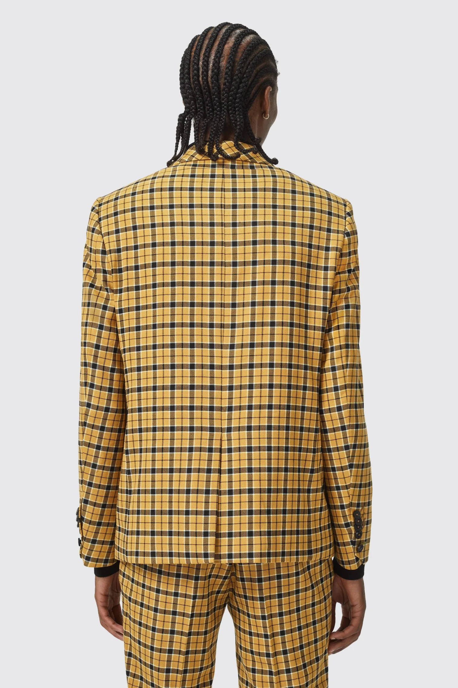 Austen Slim Fit Check Mustard Jacket - ARCHIVE