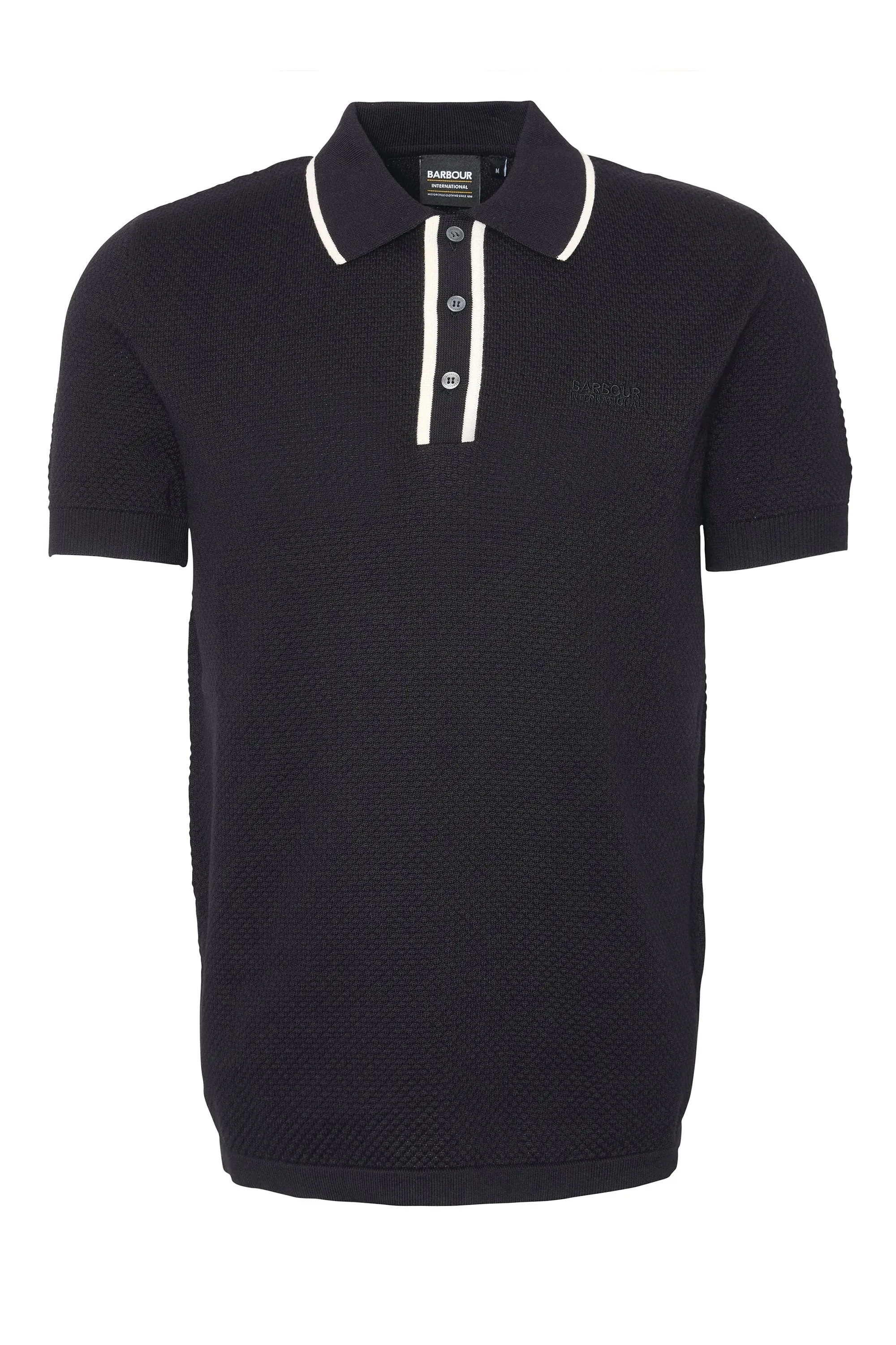 Barbour International Newgate Knitted Polo Black