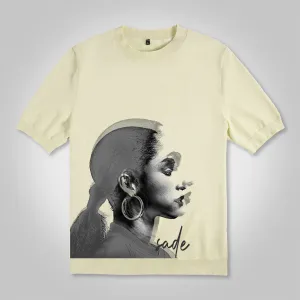 Blavra Vintage Sade Adu Print Cotton Knitted T-Shirt