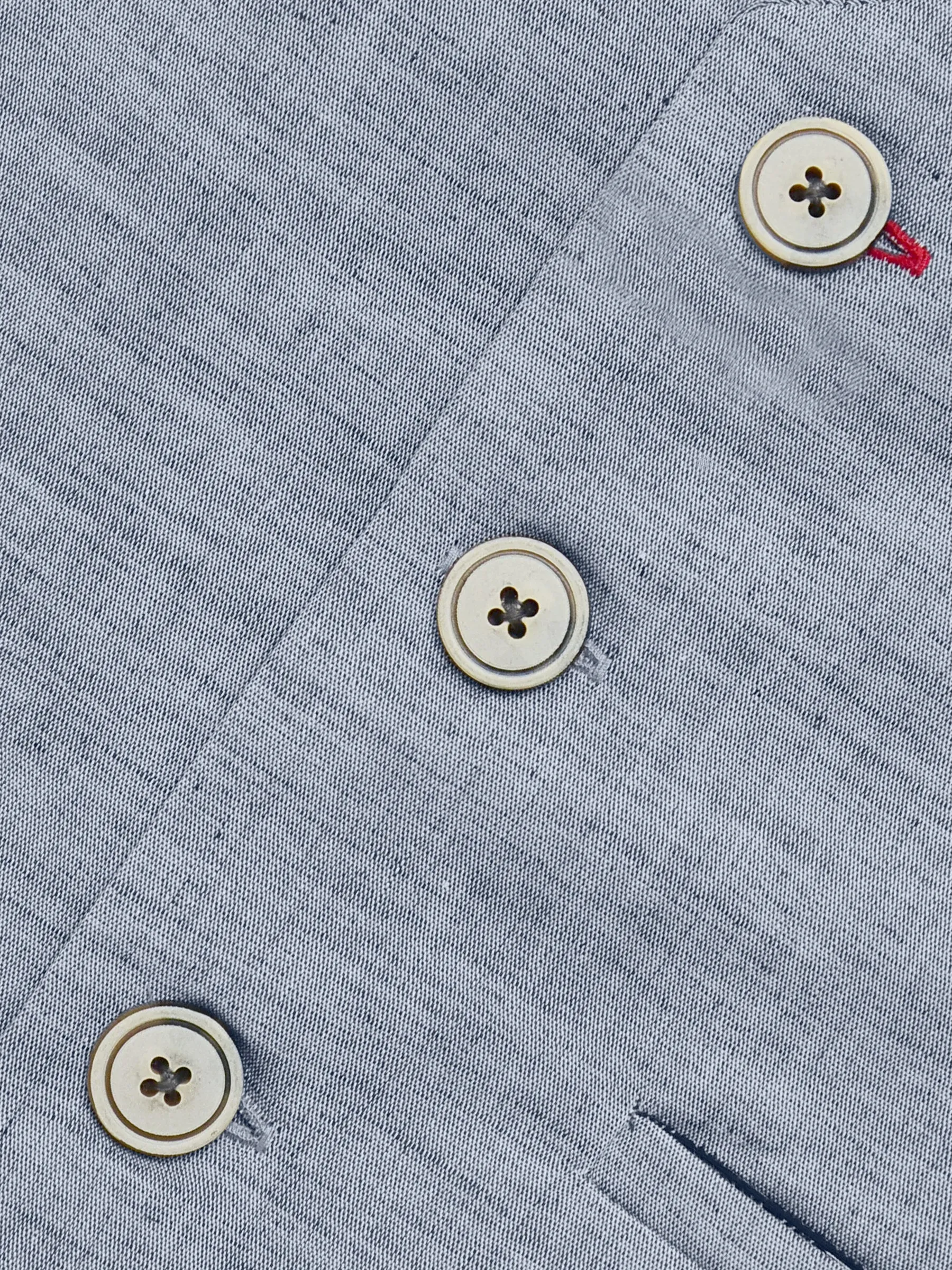 Blue Chambray Suit Waistcoat
