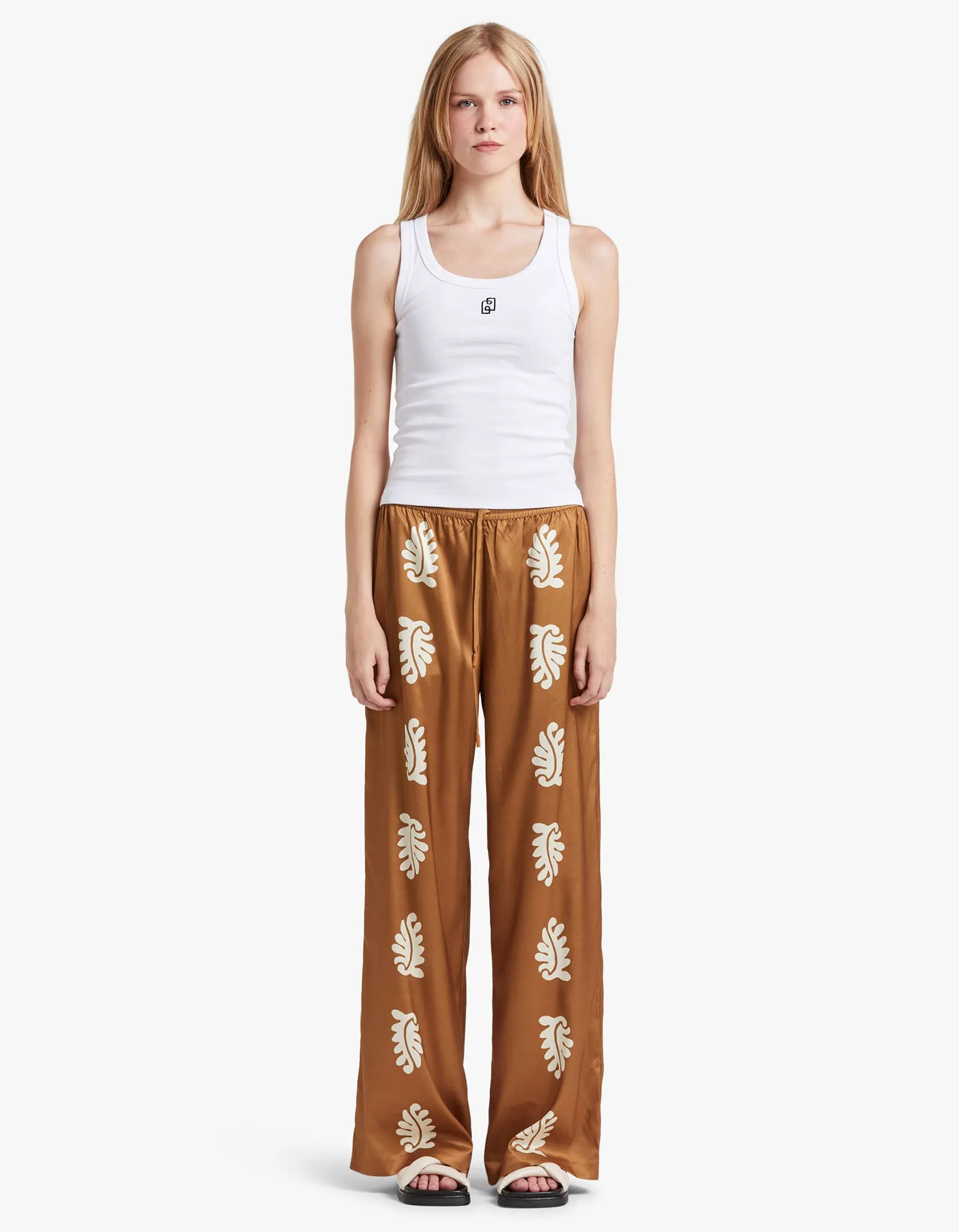 Bowden Relaxed Pant - Stencil Leaf