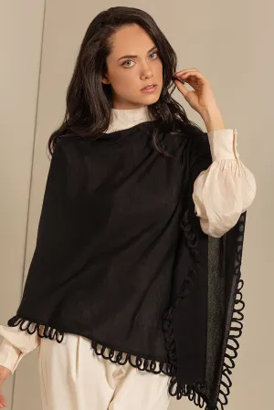 Bruma Poncho Alpaca 16 Color Black