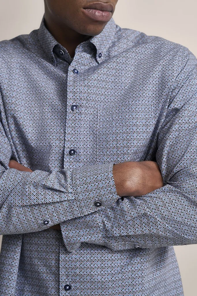 Bugatti Mens Shirt 9350 Navy Blue