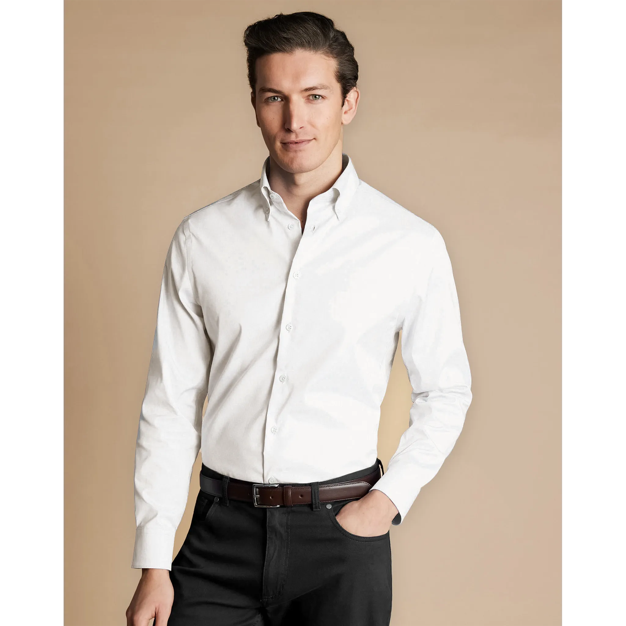 BUTTON DOWN OXFORD STRETCH SHIRT