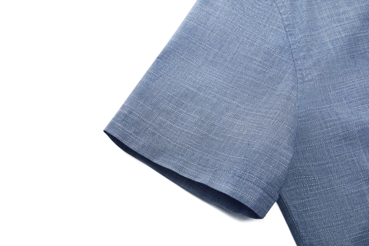 Cotton Stand Logo Shirt in Smart Fit