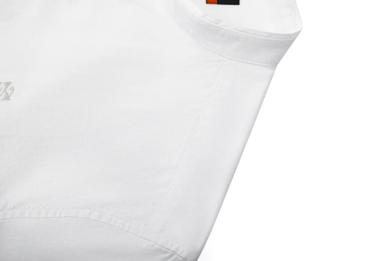Cotton Stand Logo Shirt in Smart Fit