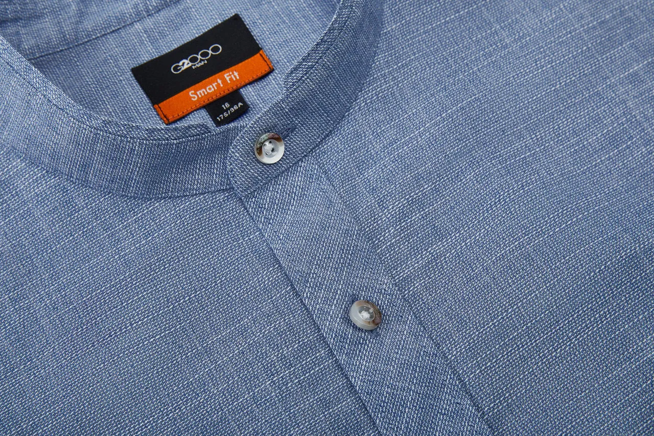Cotton Stand Logo Shirt in Smart Fit