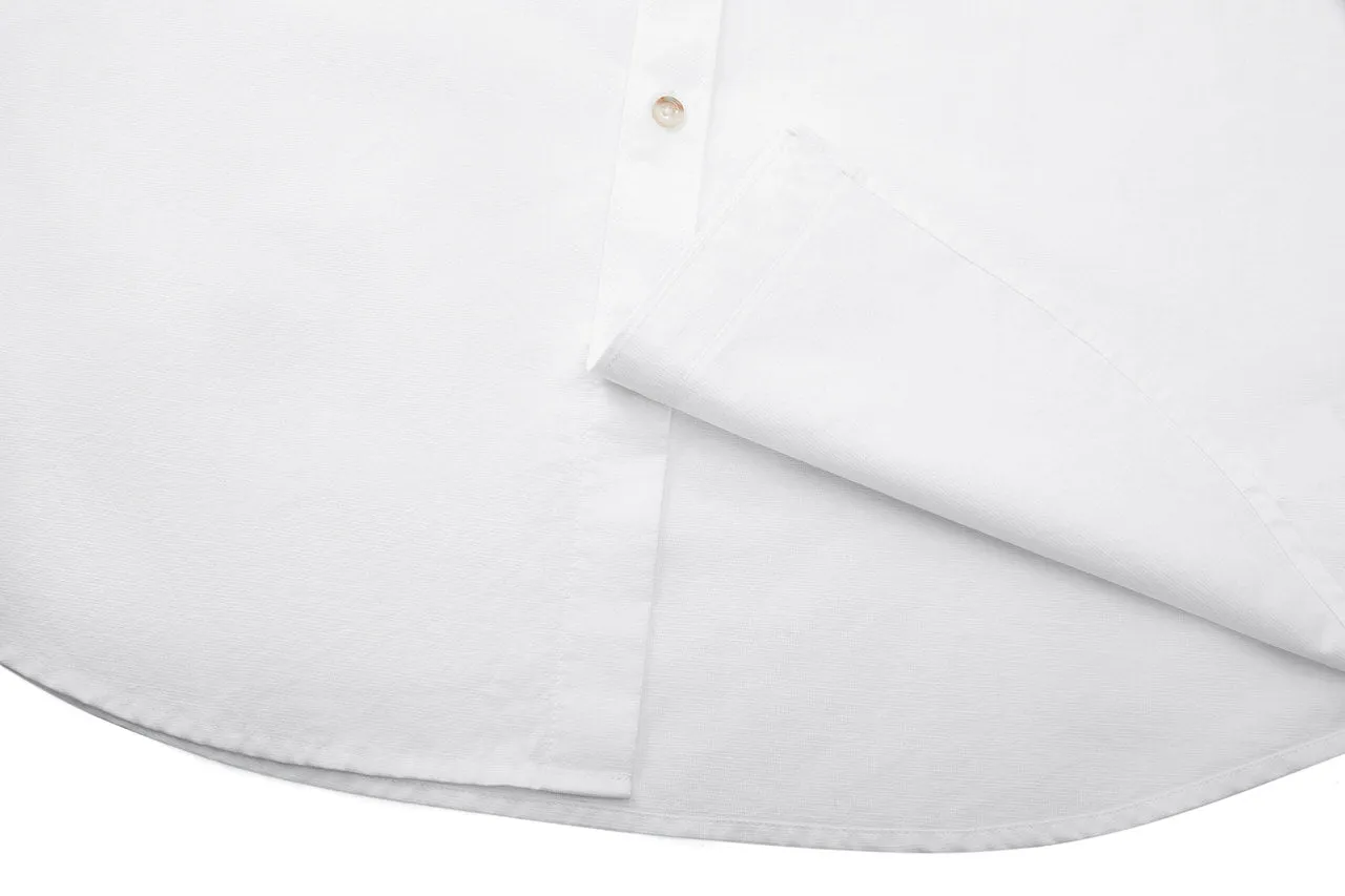 Cotton Stand Logo Shirt in Smart Fit