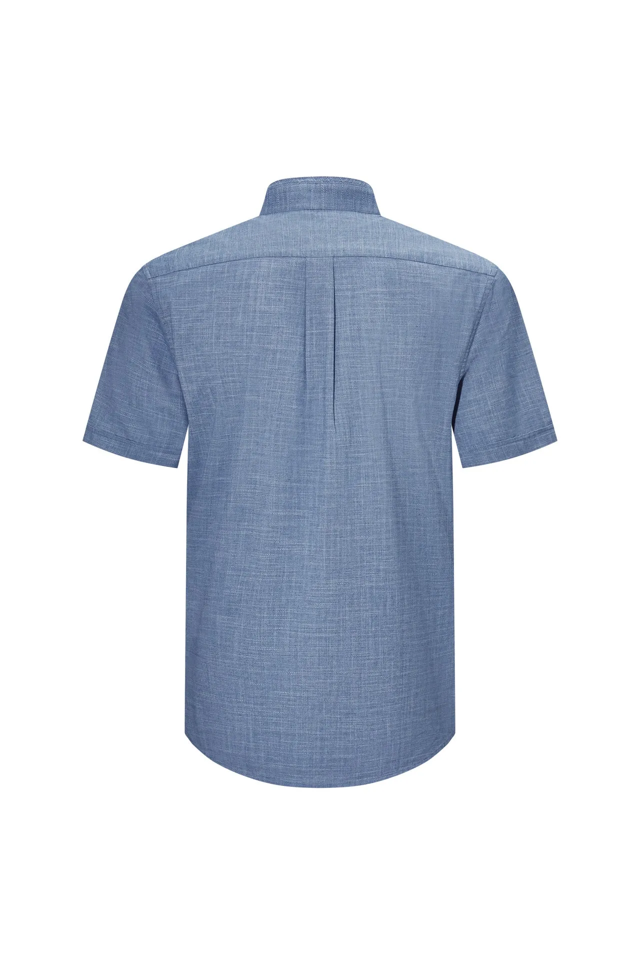 Cotton Stand Logo Shirt in Smart Fit