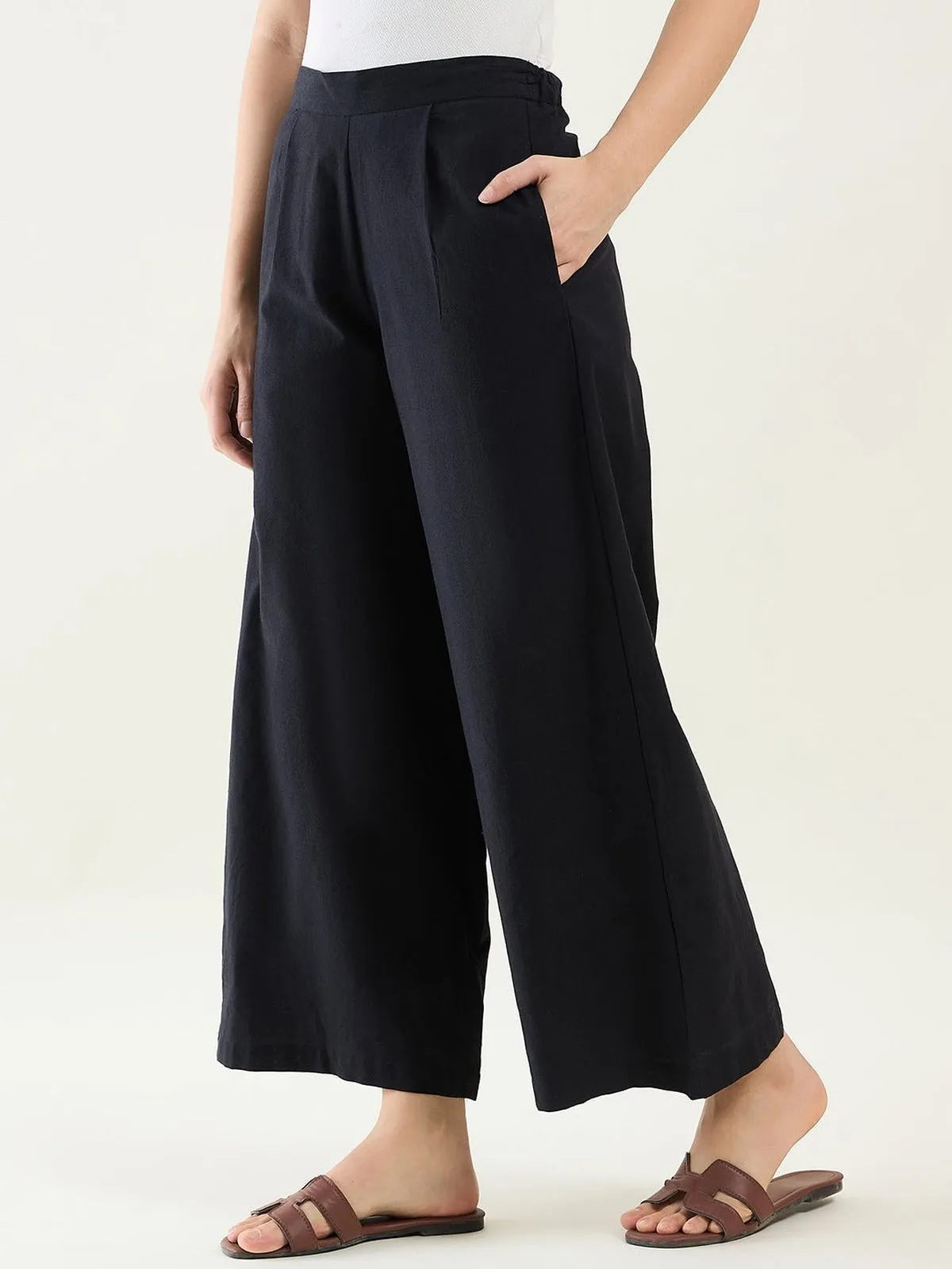 Cotton Wide Leg Pants