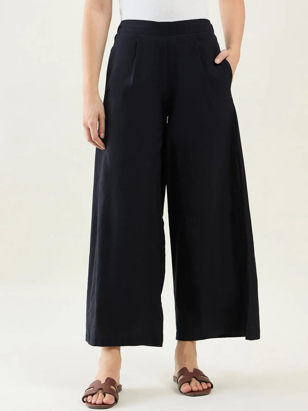 Cotton Wide Leg Pants