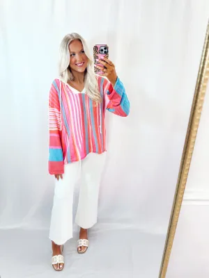 Cozy   Colorful Hooded Top💖 2 smalls left
