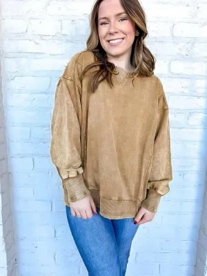 Cozy Mindset Camel Top