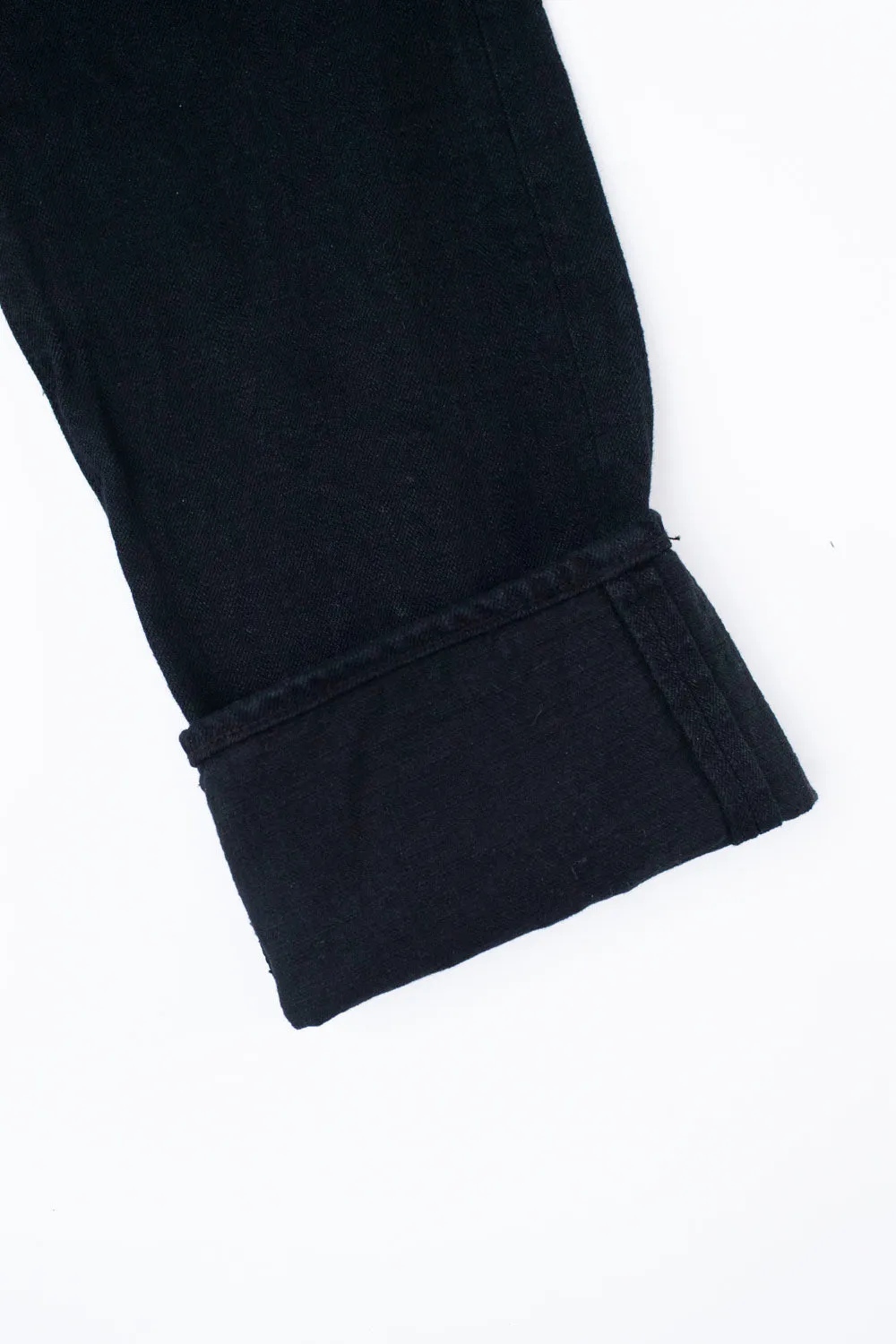 14oz Kurozome Relaxed Taper Selvedge Jeans - Black