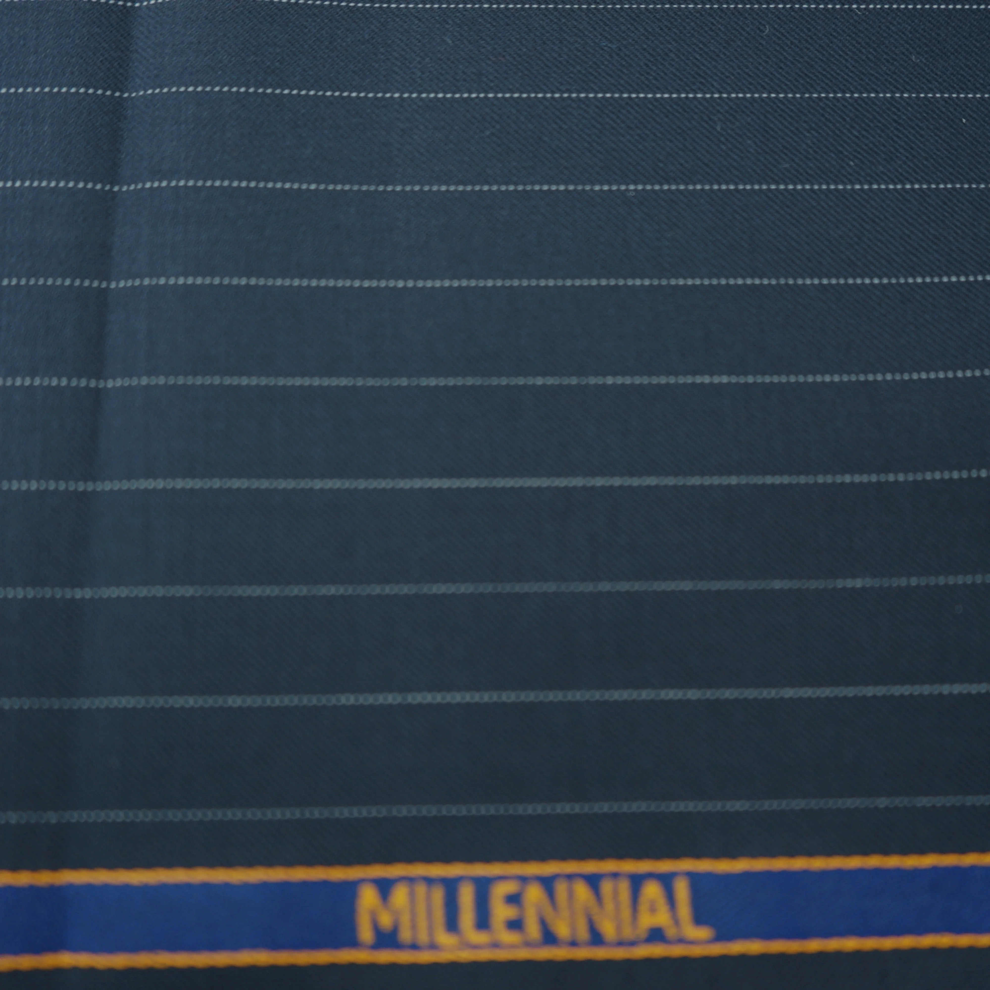 Dark Blue Pin Stripe Dormeuil Wool Millennial Fabric