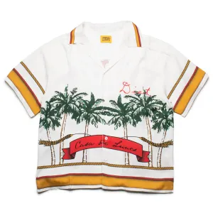 Diet Starts Monday Palm Button Up - White