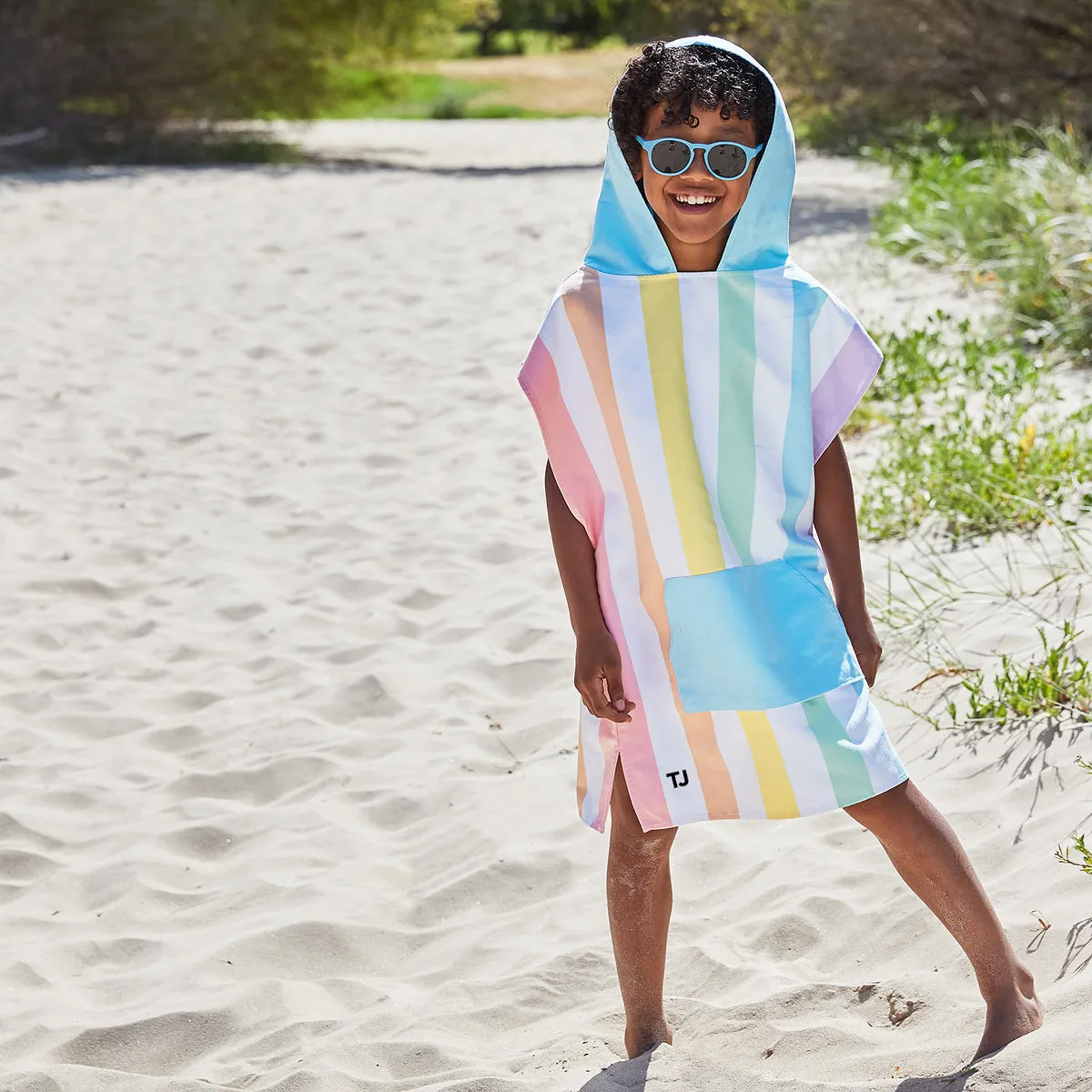 Dock & Bay Poncho Kids - Unicorn Waves - Customized Embroidery Personalized for You - Outlet