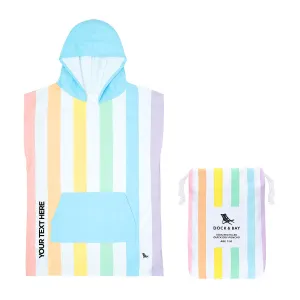 Dock & Bay Poncho Kids - Unicorn Waves - Customized Embroidery Personalized for You - Outlet