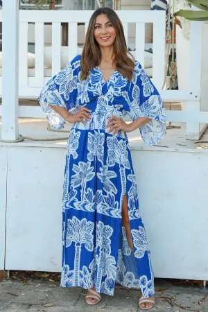 Dreamcatcher Gianna Maxi Dress Cobalt Floral 8