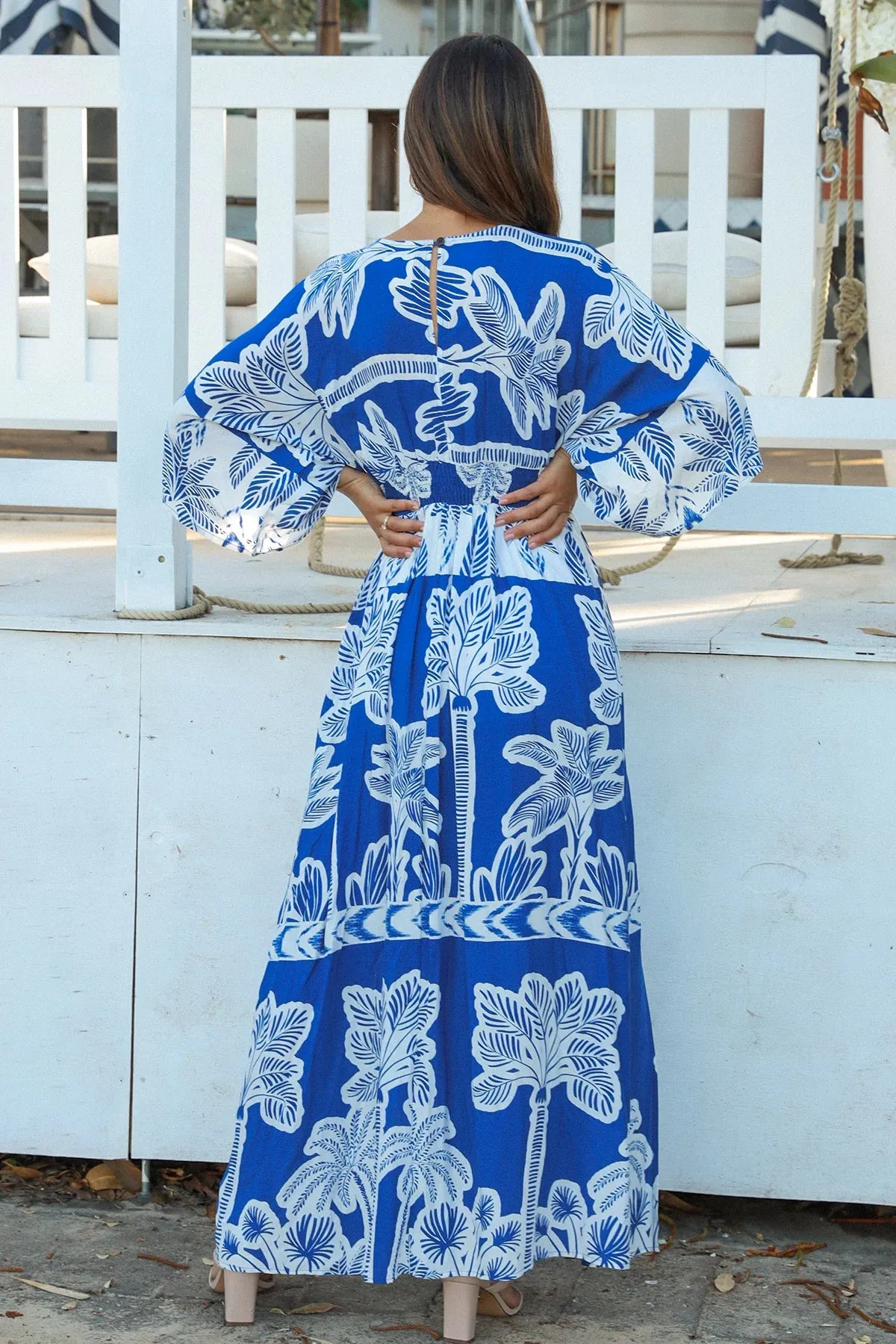 Dreamcatcher Gianna Maxi Dress Cobalt Floral 8