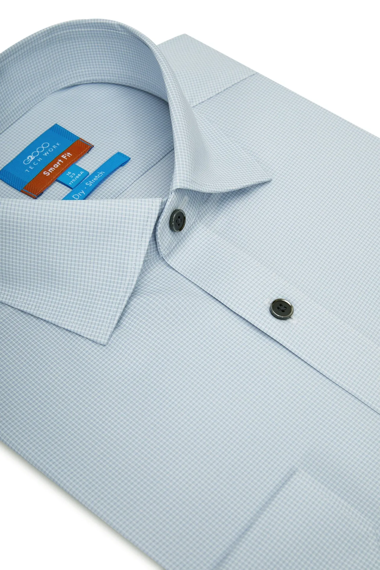 Dry Wicking & Stretch Check Shirt in Smart Fit Long Sleeve