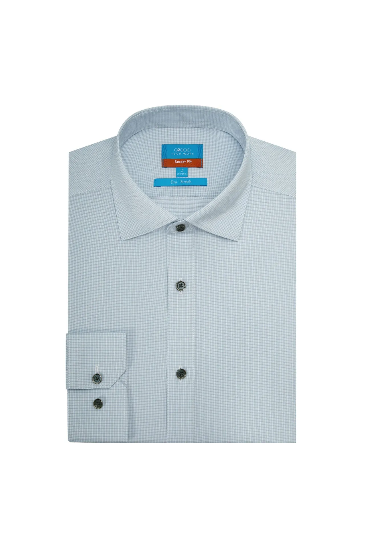 Dry Wicking & Stretch Check Shirt in Smart Fit Long Sleeve