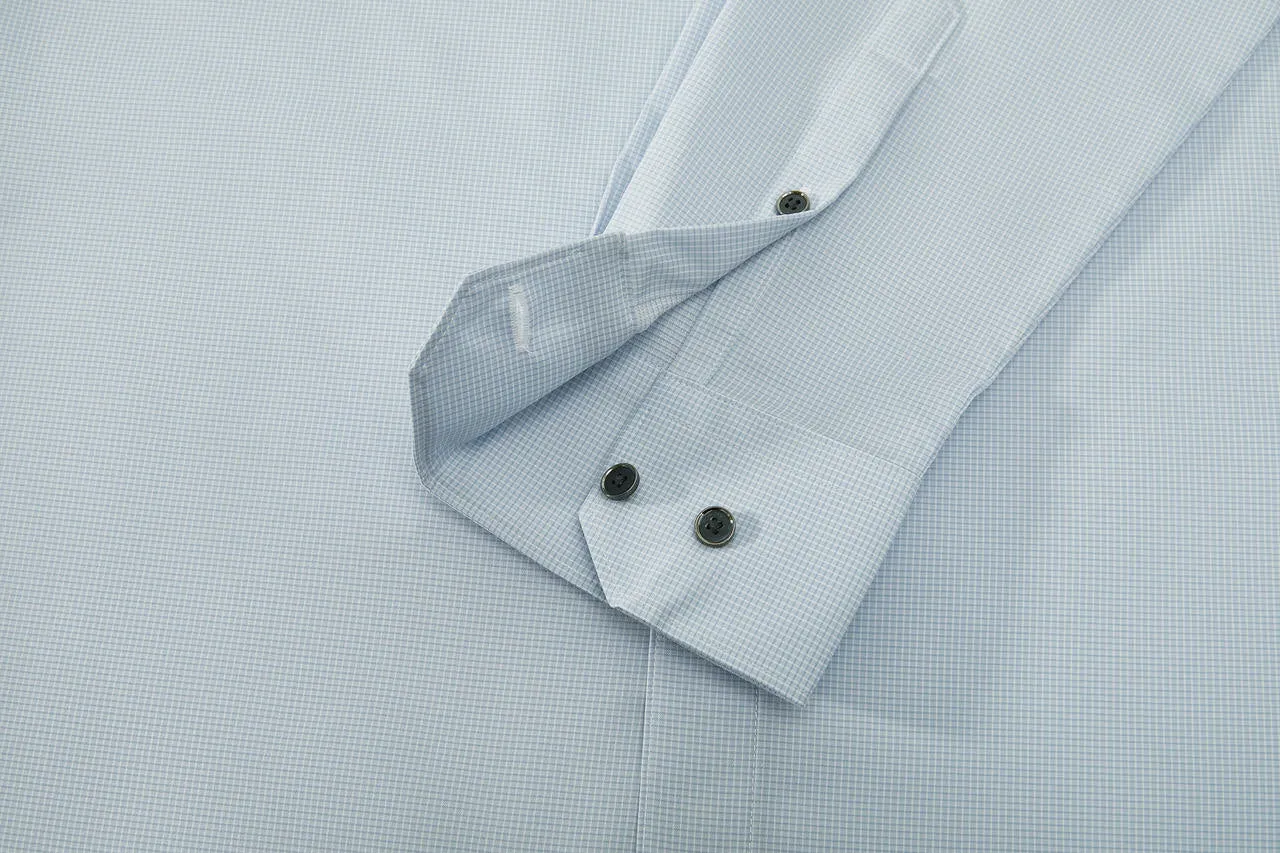 Dry Wicking & Stretch Check Shirt in Smart Fit Long Sleeve