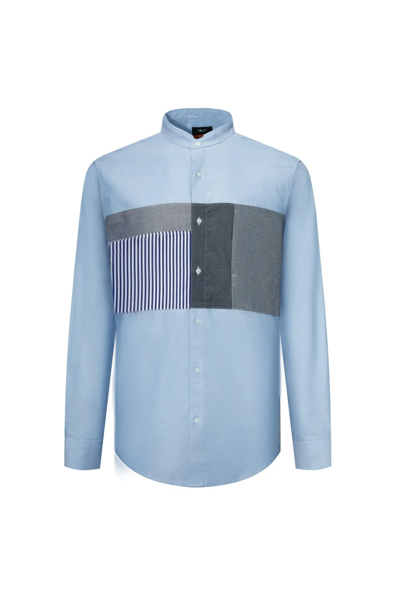 Easy Care Cotton Oxford Blocking  Casual Shirt in Smart Fit