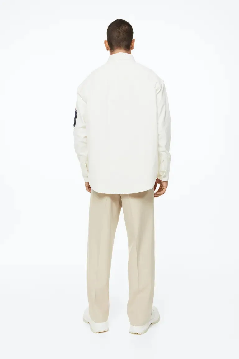 Elegant H&M loose fit trousers, light beige