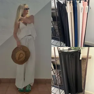 Elegant Wide Leg Palazzo Trousers