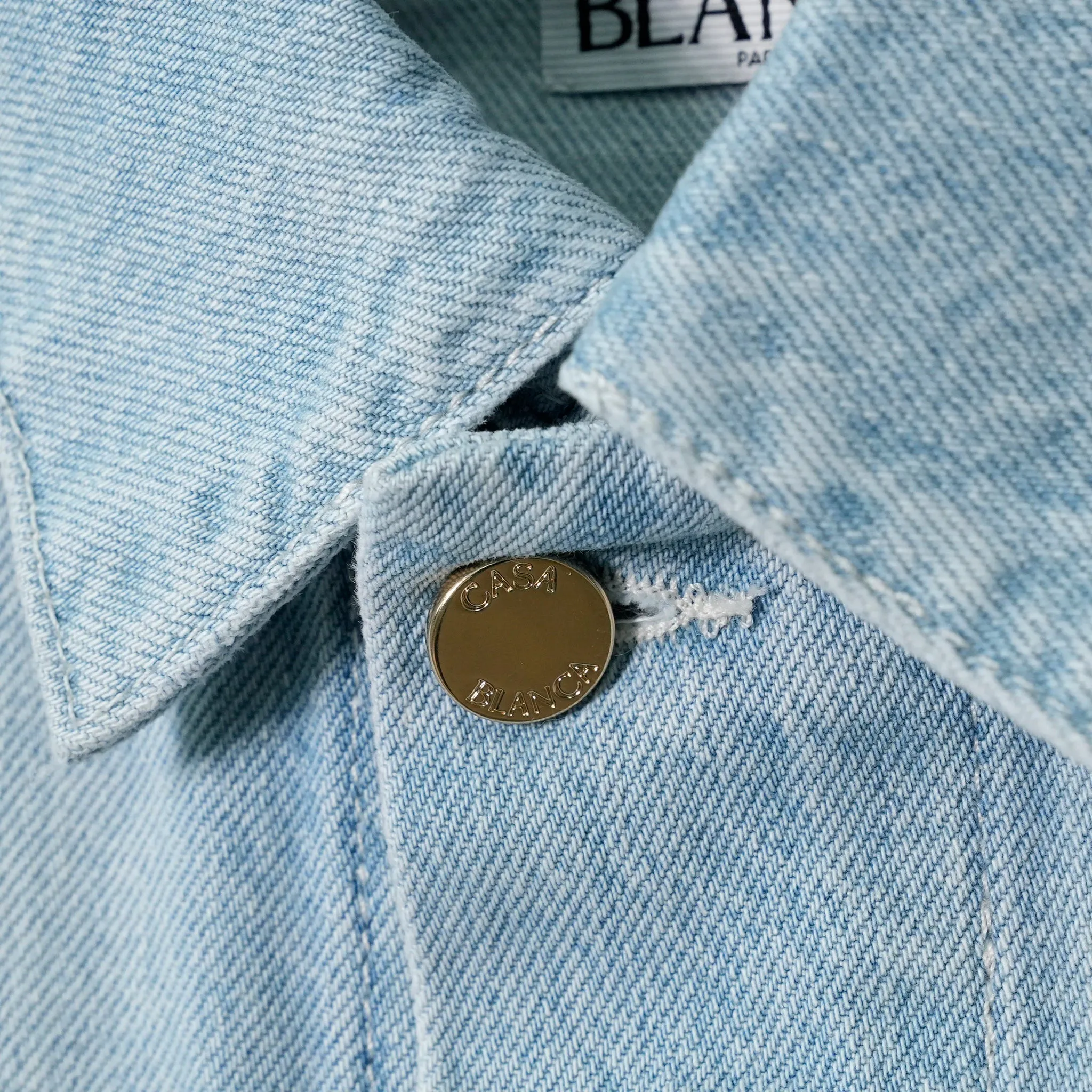 EMBROIDERED MOTIF DENIM JACKET / CSB671:LIGHT VINTAGE WASH