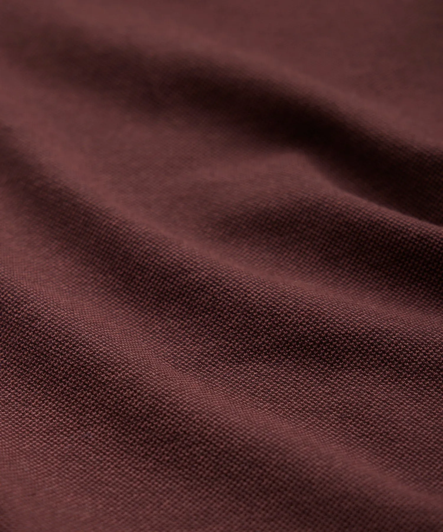 Fine Pique Polo in Classic Burgundy