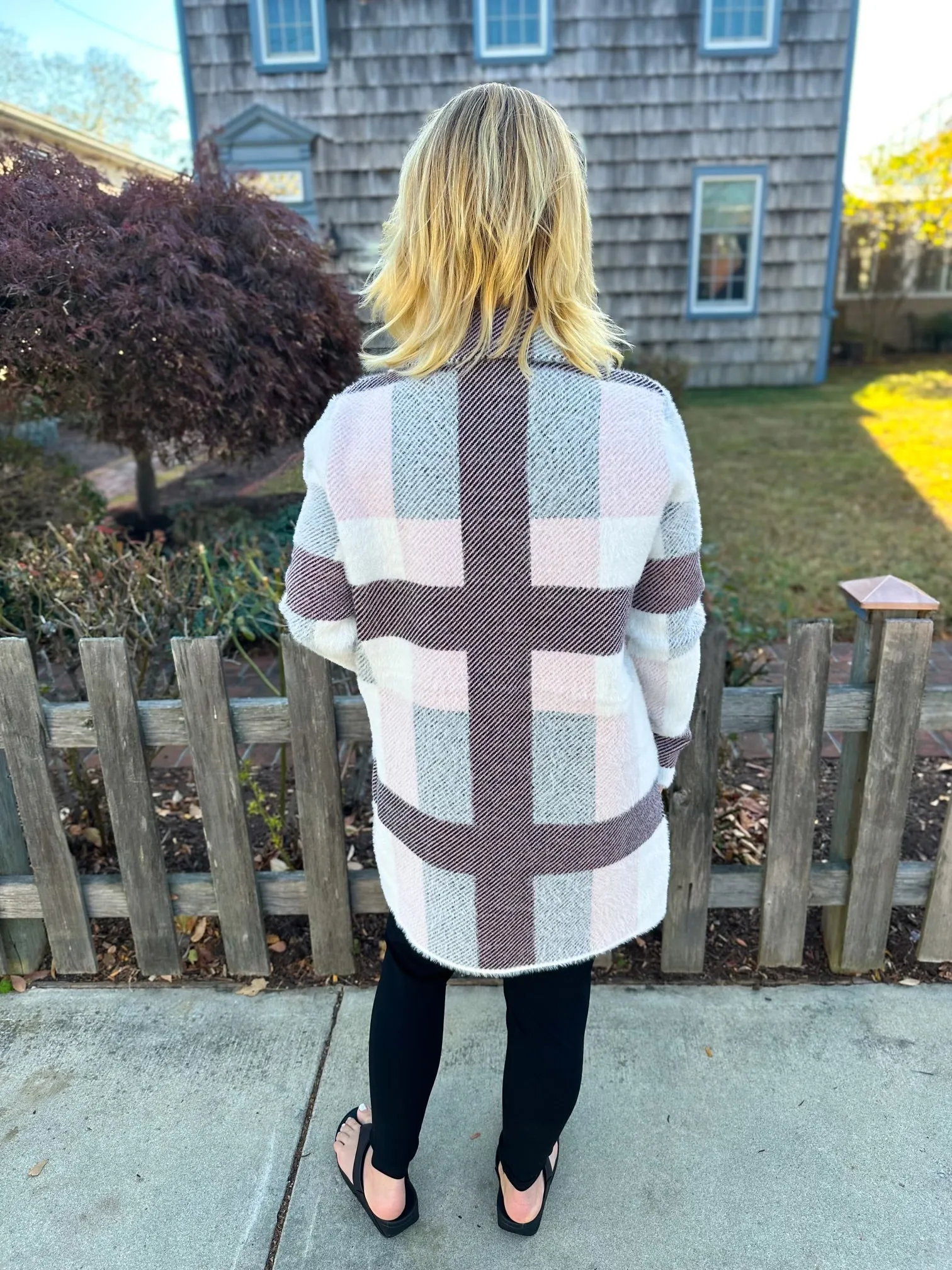 French Macaron Multi Tone Long Coat