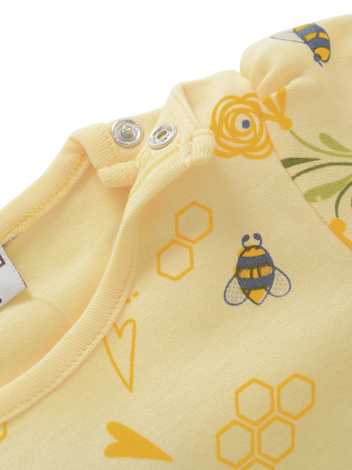 Girls Full Sleeve Dress Shrug with Pant - Honey Bee