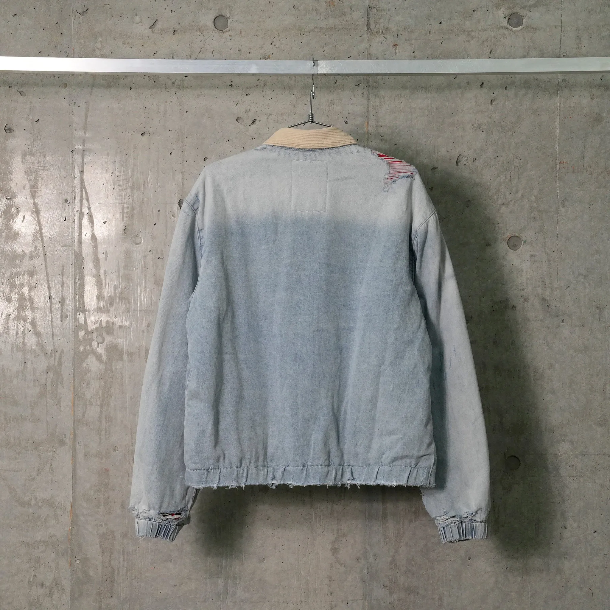 GRIFTER DISTRESSED WORK JACKET / LIGHT BLUE RED