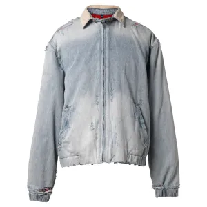 GRIFTER DISTRESSED WORK JACKET / LIGHT BLUE RED