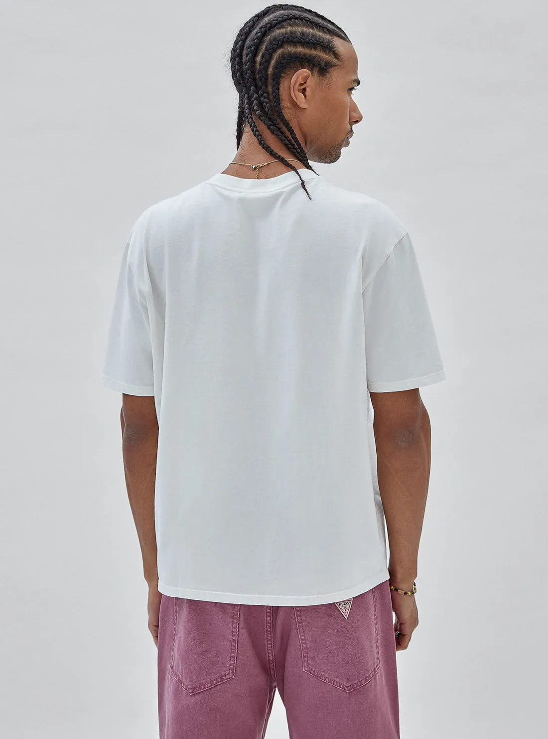 Guess Originals White Vintage Triangle Logo T-Shirt