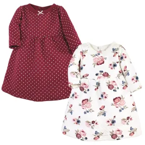 Hudson Baby Cotton Dresses, Dusty Rose Floral