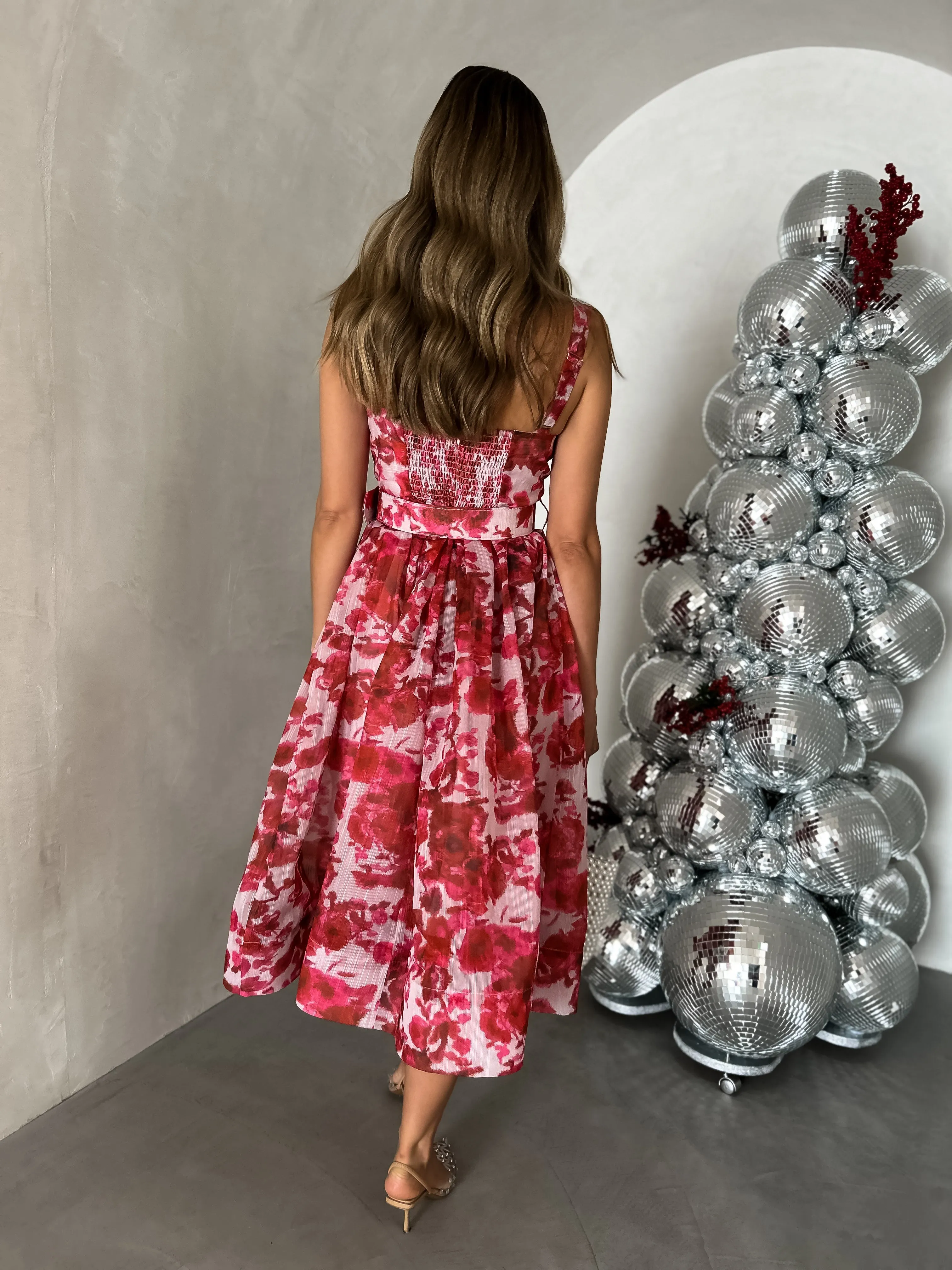 Julia | Structured Floral Midi
