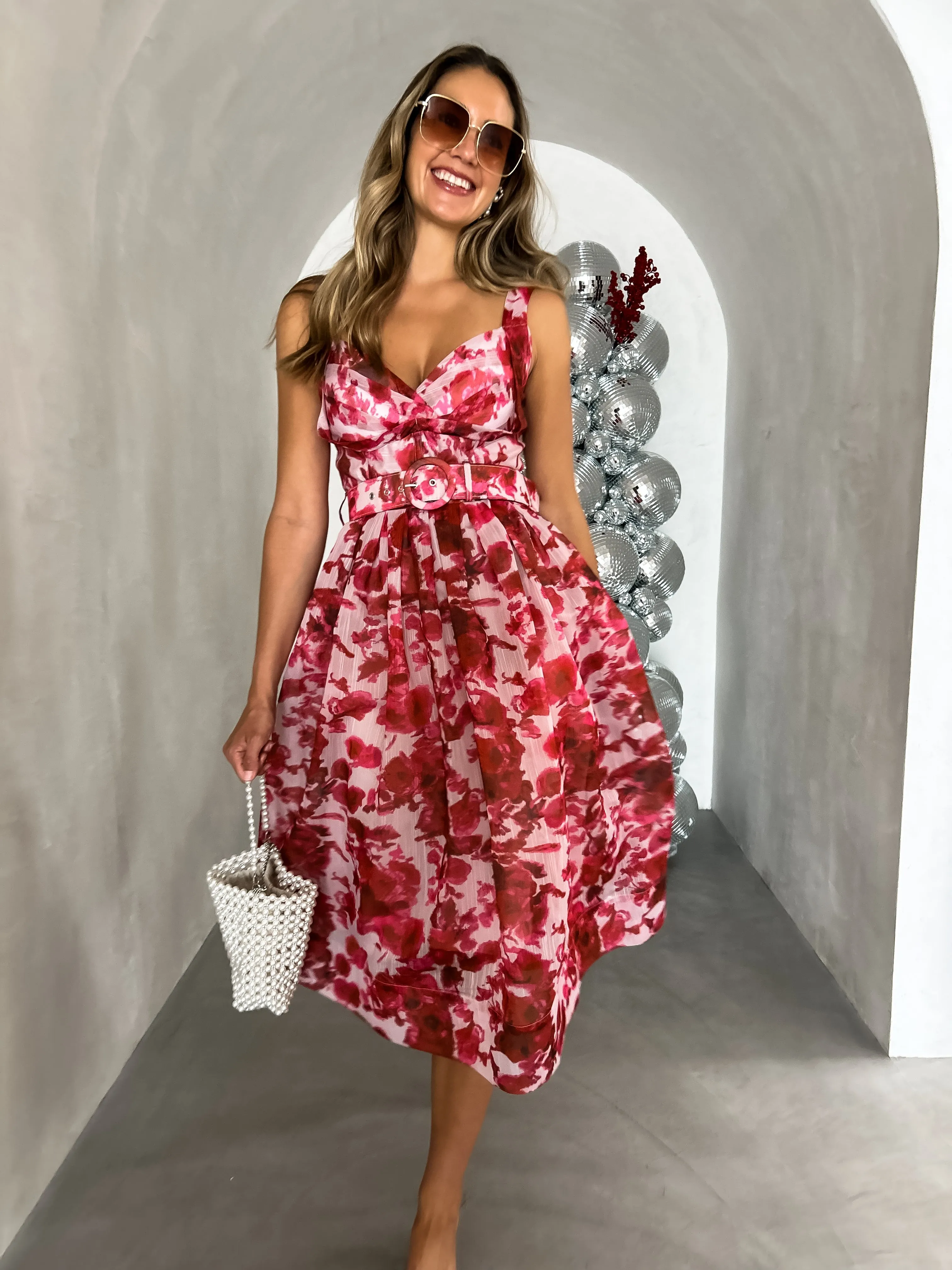 Julia | Structured Floral Midi