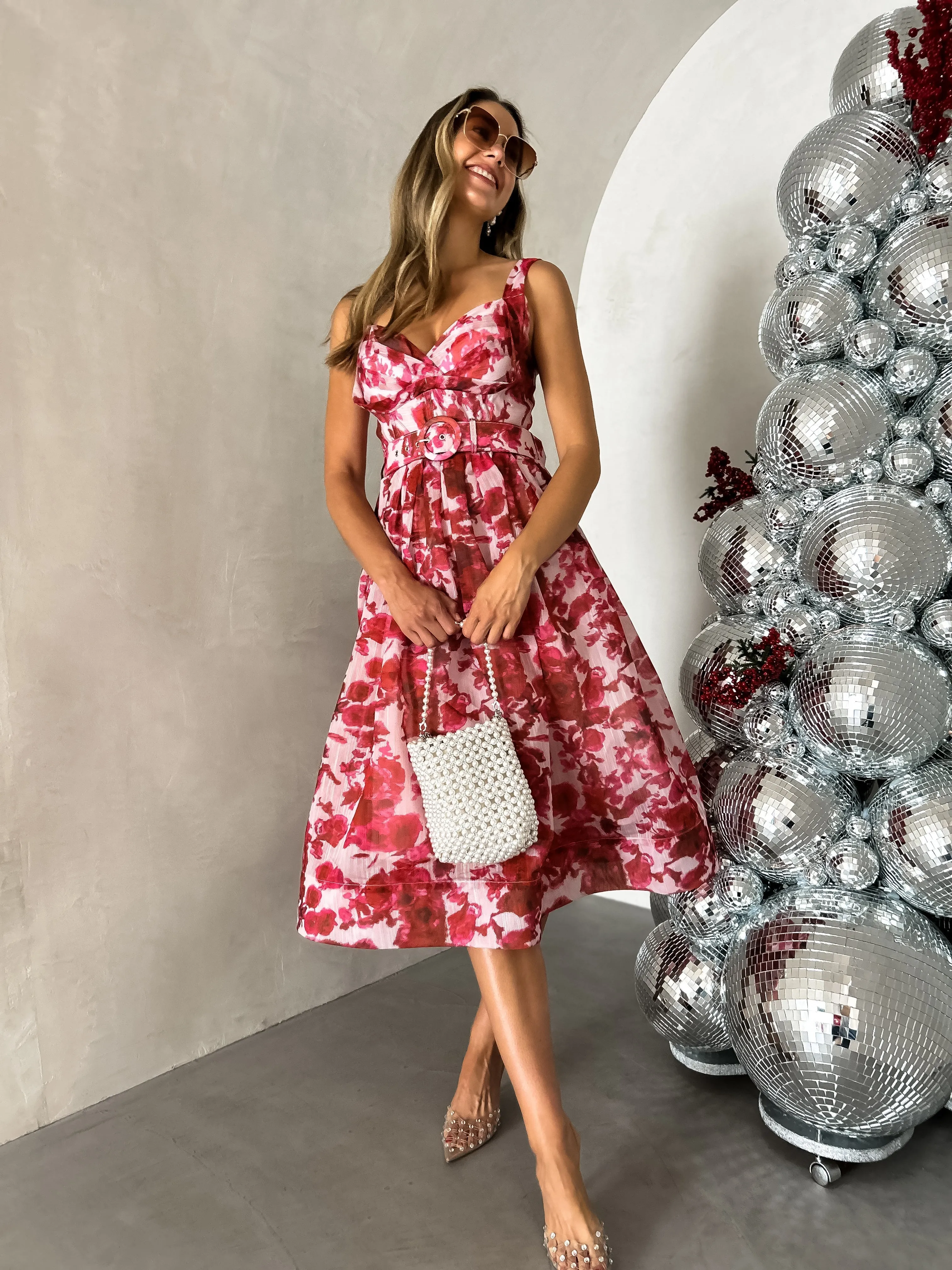 Julia | Structured Floral Midi
