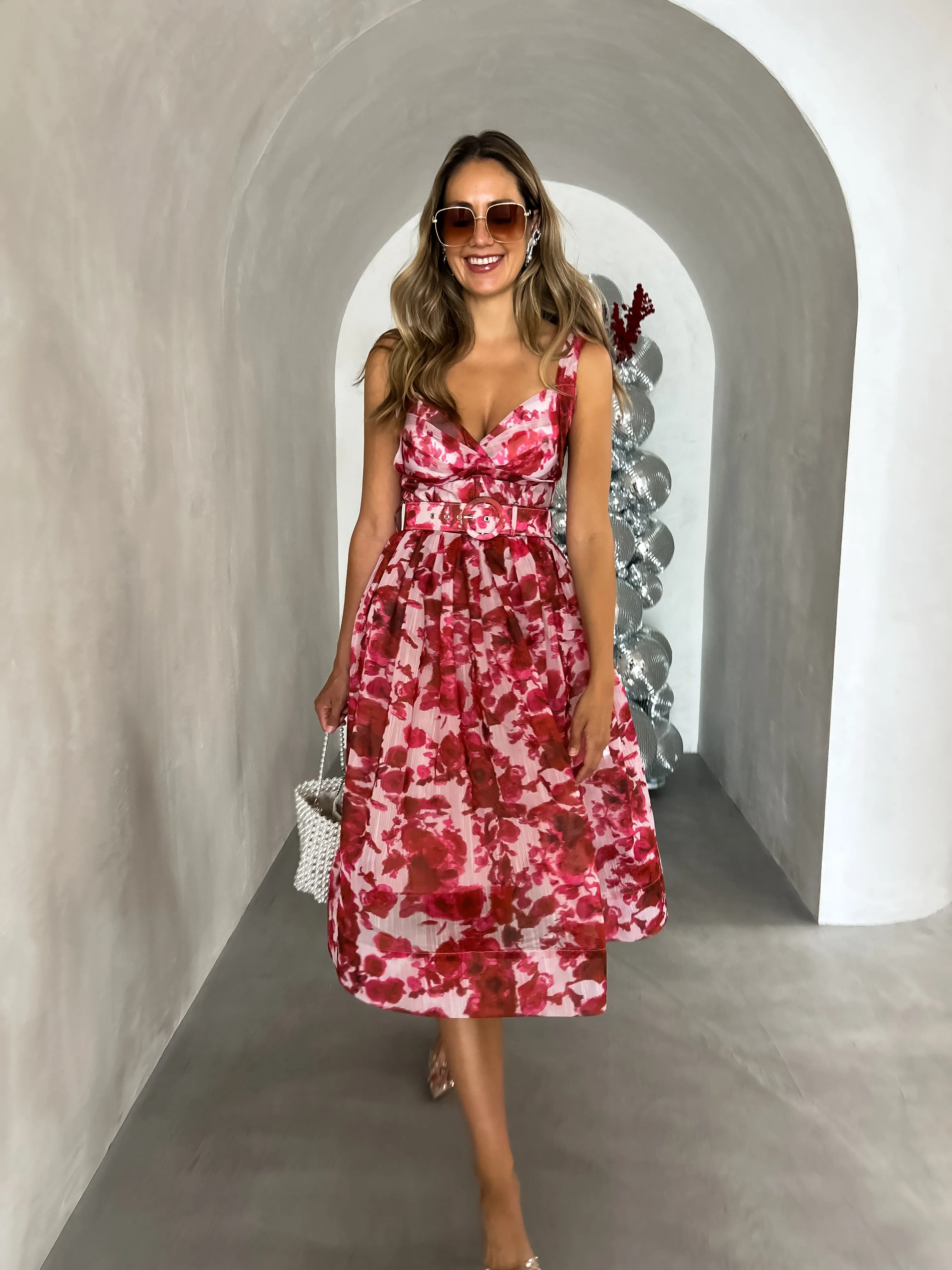 Julia | Structured Floral Midi
