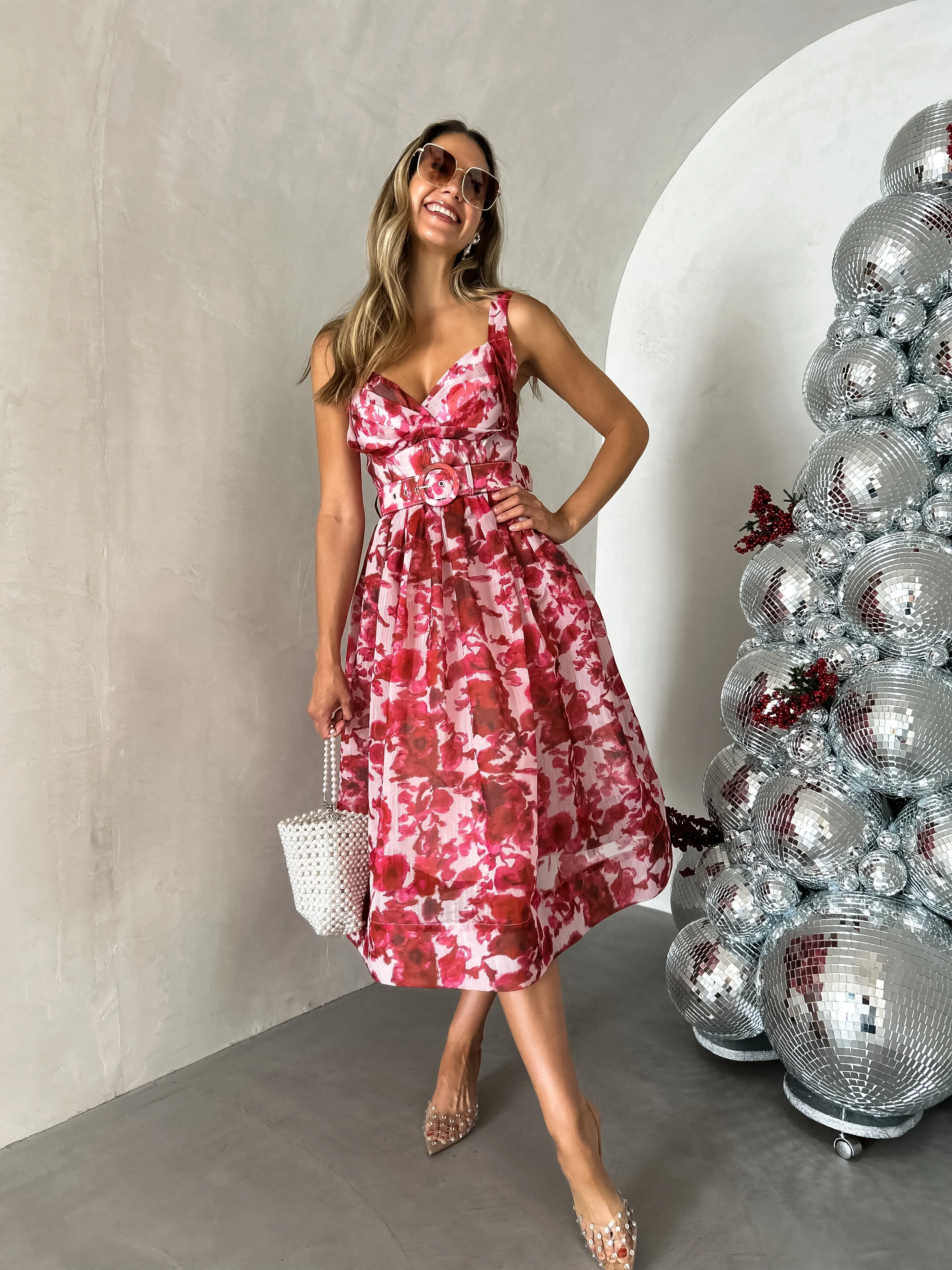 Julia | Structured Floral Midi